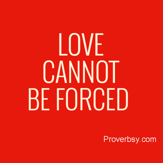Love Cannot Be Forced - Proverbsy