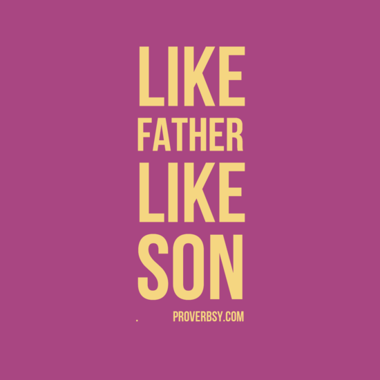 Like Father Like Son Proverbsy